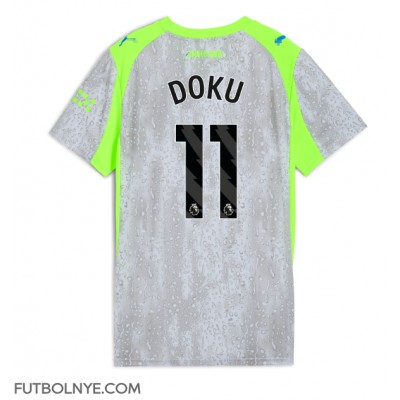 Camiseta Manchester City Jeremy Doku #11 Tercera Equipación para mujer 2025-26 manga corta Camiseta Manchester City Jeremy Doku #11 Tercera Equipación para mujer 2025-26 manga corta